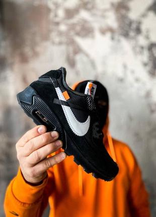 Кроссовки nike air max 90 off white " black5 фото