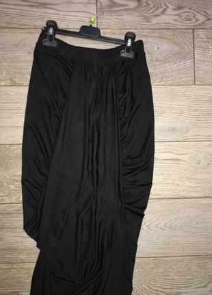 Черная асимметричная юбка3 фото