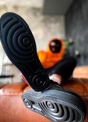 💥 кросівки nike af1 shadow "black/orange"💥 6