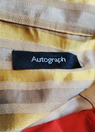 Рубашка в атласные полоски карманами блуза воротник стойка атлас коттон вискоза autograph7 фото