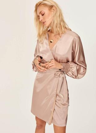 Бежеву сукню на запах milla , розмір l, фірмова туреччина