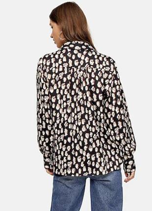 Блуза, рубашка finger print satin shirt topshop3 фото