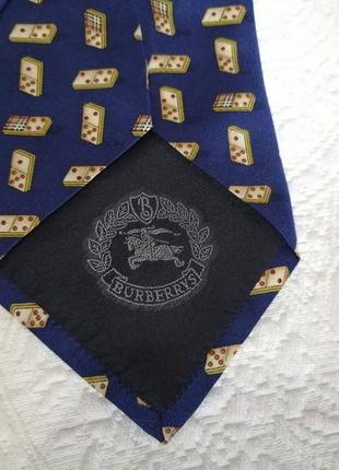 Винтажный мужской шелковый галстук от бренда burberrys (оригинал)