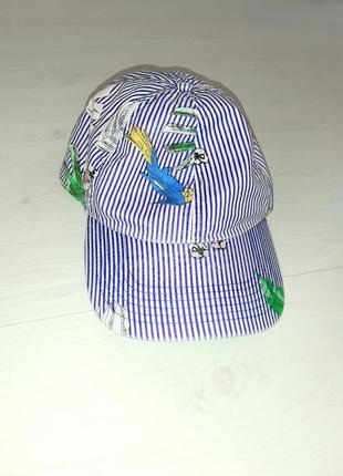 Кепка смугаста папуга капелюх3 фото