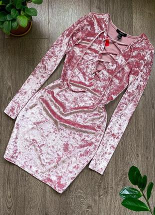 Роскошное велюровое платье forever 21