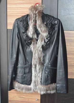 Натуральная кожаная куртка женская