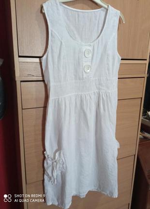 Платье сарафан из итальянского льна