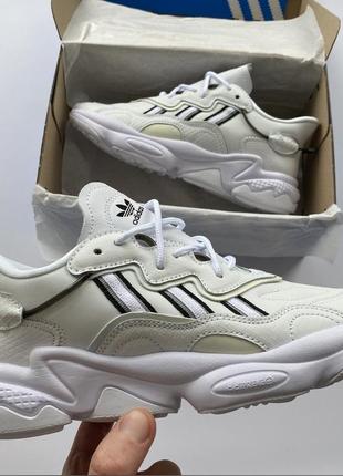 Жіночі стильні весняні кросівки adidas ozweego white7 фото