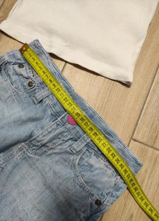 Комплект набор джинсовые шорты и майка8 фото