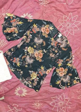 Блуза цветочный принт1 фото