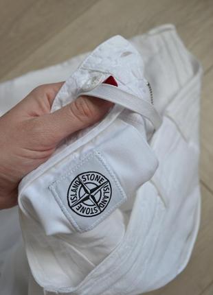 Stone island ультралёгкие летние белые круизные брюки, оригинал, р.50