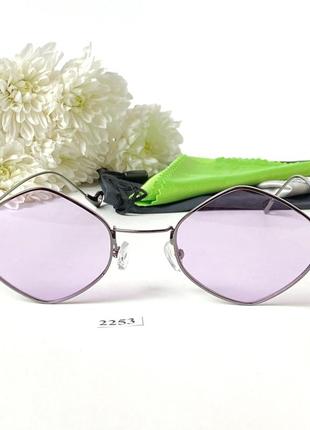 Модні фіолетові окуляри ромби к. 22532 фото