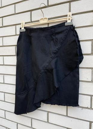 Новая,ассиметрия,чёрная юбка с рюшами,воланами,этно,бохо стиль, boohoo5 фото