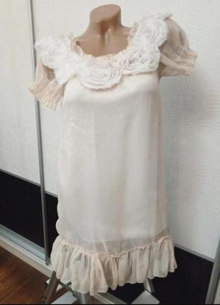 Плаття нарядне коротке з квітами new look