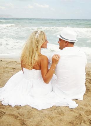 Весільна пляжна сукня, грецький стиль2 фото