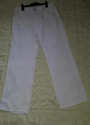 Белые льняные брюки размер 46,485 фото