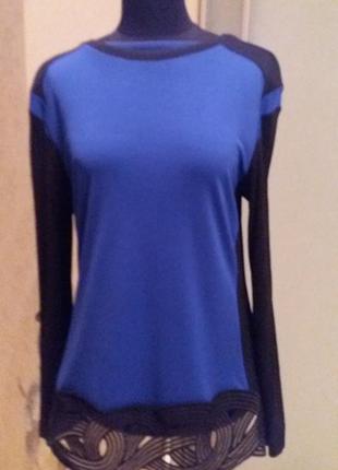 Брендовая кофта, блуза новая электрик  кружево byblos раз.38-м (пог46)