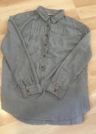 Рубашка в удлиненная с винтажными пуговичками обмен1 фото