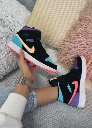 ❤️💙💖nike air jordan multicolor🖤💛🧡женские яркие кроссовки найк джордан8 фото