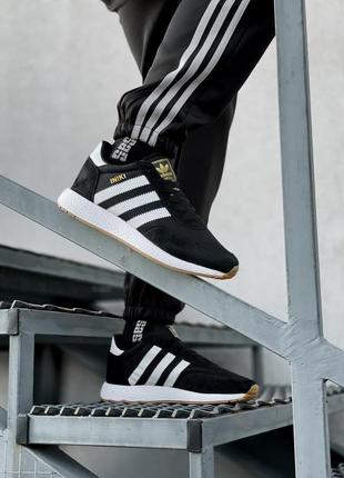 Женские кроссовки adidas iniki black/white