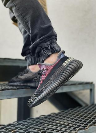 Мужские кроссовки adidas yeezy boost 350 black/red4 фото