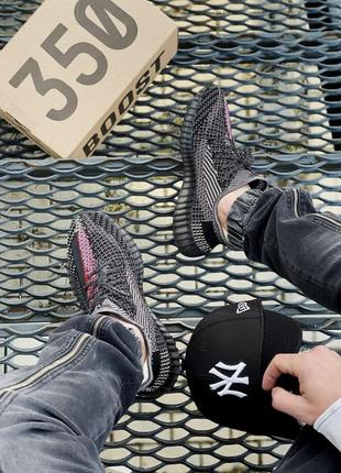 Мужские кроссовки adidas yeezy boost 350 black/red7 фото