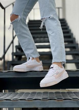 Жіночі кросівки puma cali white/beige