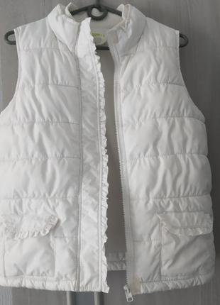 Женская безрукавка 42-44, белая безрукавка, жилет, пух