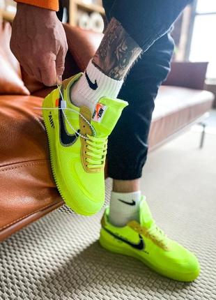 Мужские кроссовки nike air force 1 low off-white volt