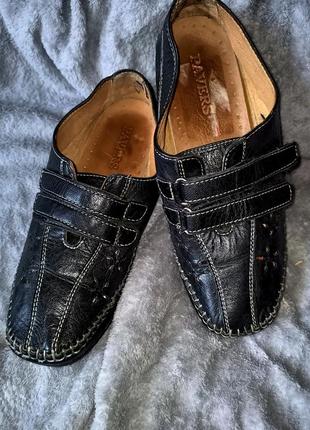 Релакс,комфорт!качественные мягкие туфли,мокасины на липучках,37-38разм..2 фото