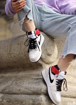 Кросівки zebra 1 hight smoke grey/red кросівки
