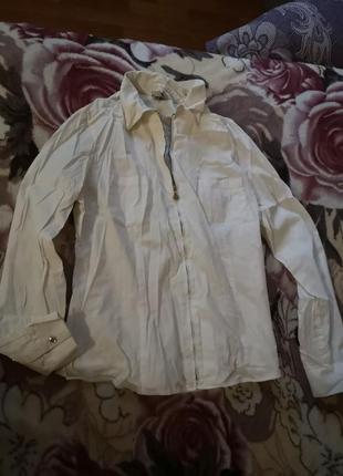 Белая блузка, рубашка фирмы  anne klein, кофта, блуза на змейке, тенниска