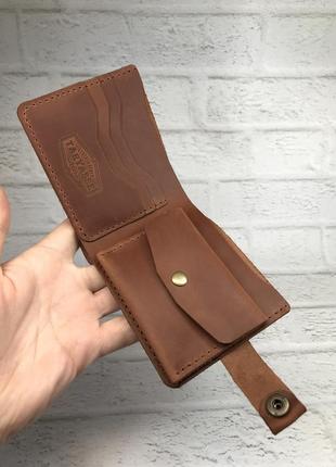 Шкіряний гаманець "lester" бурбон.2 фото