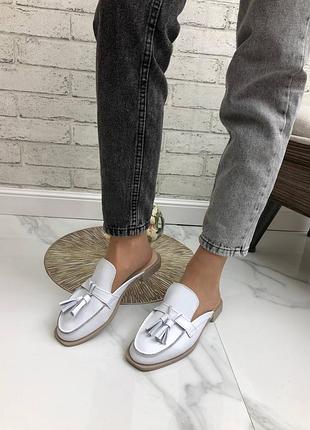 Мюли сабо шльопанці натуральна шкіра