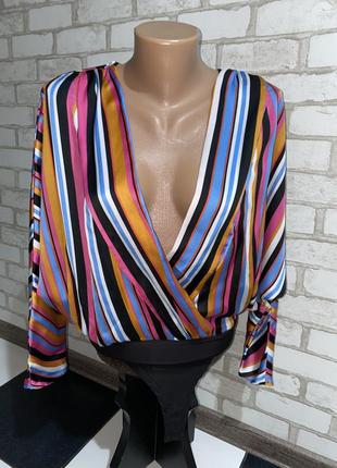 Шикарная полосатая блуза боди primark оригинал  made in romania6 фото