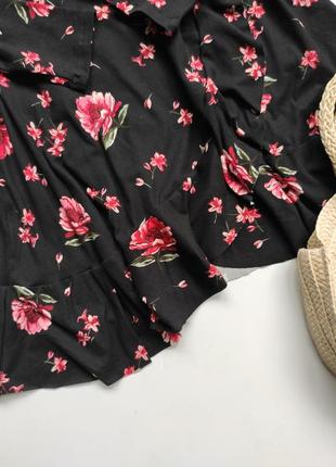 Чорна сукня h&m в квітковий принт 4
