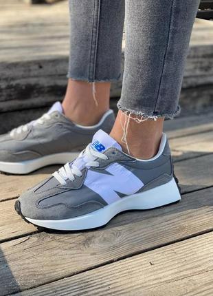 New balance 327 grey женские кроссовки нб серые (36-41)