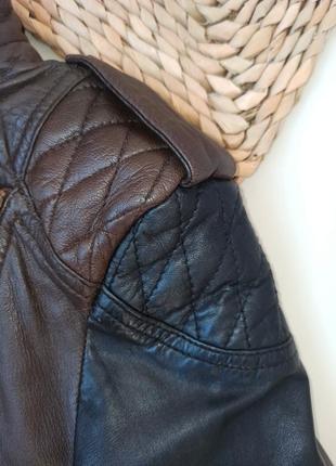 Брендовий куртка-косуха натуральна шкіра6 фото