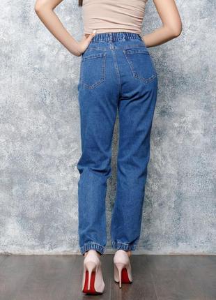 Крутые присборенные резинками джинсы3 фото