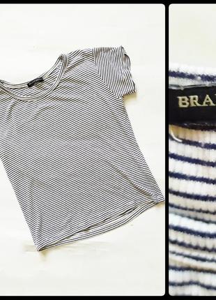 Укрроченная хлопковая футболка в полоску