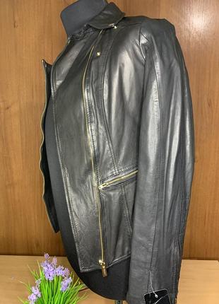 Callico куртка кожаная женская (косуха) стильная, черный цвет3 фото