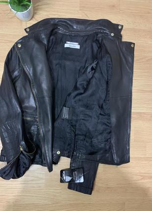 Callico куртка кожаная женская (косуха) стильная, черный цвет5 фото