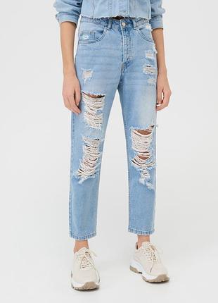 Стильные рваные  джинсы   sinsay