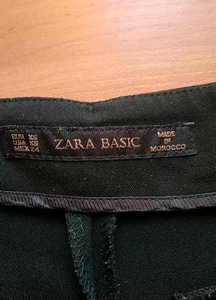 Шорты короткие zara насыщенный черный цвет 4