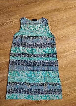 Наш50- 52-54 батал большой размер шикарное натуральное легкое яркое платье плаття сукня