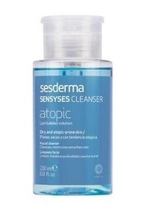 Лосьйон для очищення атопічної шкіри обличчя sesderma sensyses atopic cleanser, 200 мл