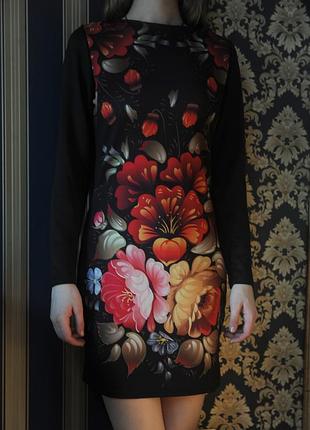 Платье с маками fashion up