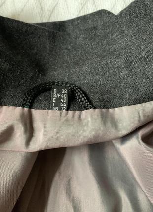 Удлиненный шерстяной  двубортный пиджак4 фото