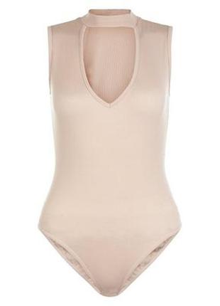 Пудровый боди с чекером от new look 38-40