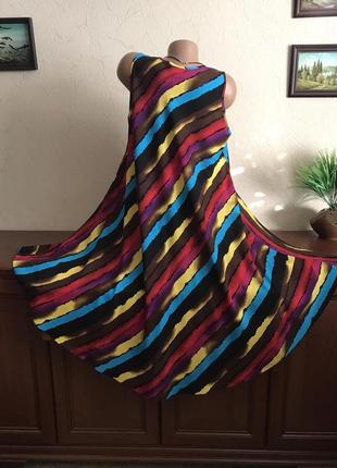 Роскошное яркое платье-сарафан натуральный штапель 48-64р5 фото